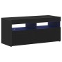 Mueble de TV Roble Negro 90 x 35 x 40 cm Madera de ingeniería en Muebles TV | Comprar online en Foru.es