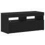 Mueble de TV Roble Negro 90 x 35 x 40 cm Madera de ingeniería en Muebles TV | Comprar online en Foru.es