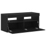 Mueble de TV Roble Negro 90 x 35 x 40 cm Madera de ingeniería en Muebles TV | Comprar online en Foru.es