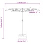 Sombrilla doble con luces LED antracita 316x240 cm de vidaXL, Sombrillas - Ref: Foro24-362971, Precio: 167,72 €, Descuento: %