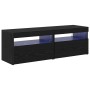 Mueble de TV 2 pcs Roble Negro 60 x 35 x 40 cm en Muebles TV | Comprar online en Foru.es