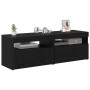 Mueble de TV 2 pcs Roble Negro 60 x 35 x 40 cm en Muebles TV | Comprar online en Foru.es