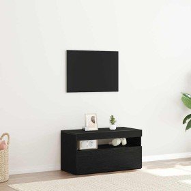 Mueble de TV Roble Negro 75 x 35 x 40 cm Madera de ingeniería en Muebles TV | Comprar online en Foru.es