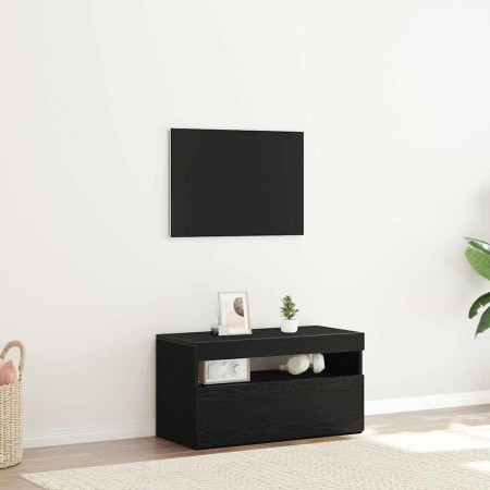 Mueble de TV Roble Negro 75 x 35 x 40 cm Madera de ingeniería en Muebles TV | Comprar online en Foru.es