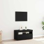 Mueble de TV Roble Negro 75 x 35 x 40 cm Madera de ingeniería en Muebles TV | Comprar online en Foru.es