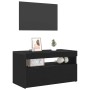 Mueble de TV Roble Negro 75 x 35 x 40 cm Madera de ingeniería en Muebles TV | Comprar online en Foru.es