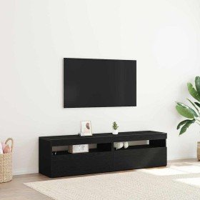 Mueble de TV 2 pcs Roble Negro 75 x 35 x 40 cm en Muebles TV | Comprar online en Foru.es