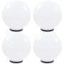 Lámparas de bola LED 4 unidades esféricas PMMA 40 cm de vidaXL, Iluminación de exterior - Ref: Foro24-277144, Precio: 215,46 ...