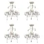Lámparas de araña de cristal 4 unidades blanco elegante de vidaXL, Lámparas de araña - Ref: Foro24-278739, Precio: 188,37 €, ...
