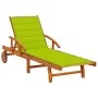 Garden lounger with solid acacia wood cushion by vidaXL, Loungers - Ref: Foro24-3061613, Price: 230,88 €, Discount: %