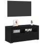 Gabinete de TV Roble Negro 90 x 39 x 30 cm Madera contrachapada en Muebles TV | Comprar online en Foru.es