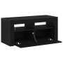 Gabinete de TV Roble Negro 90 x 39 x 30 cm Madera contrachapada en Muebles TV | Comprar online en Foru.es