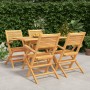 Juego de comedor para jardín 5 piezas madera maciza de teca de vidaXL, Conjuntos de jardín - Ref: Foro24-3155013, Precio: 428...