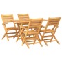 Juego de comedor para jardín 5 piezas madera maciza de teca de vidaXL, Conjuntos de jardín - Ref: Foro24-3155013, Precio: 428...