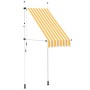 Toldo manual retráctil 100 cm naranja y blanco a rayas en Toldos | Comprar online en Foru.es