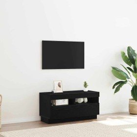 Gabinete de TV Roble Negro 80 x 35 x 40 cm Madera contrachapada en Muebles TV | Comprar online en Foru.es