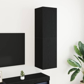 Mueble de TV de Pared Roble Negro 30,5 x 30 x 110 cm en Muebles TV | Comprar online en Foru.es
