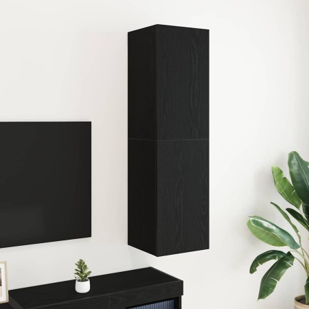 Mueble de TV de Pared Roble Negro 30,5 x 30 x 110 cm en Muebles TV | Comprar online en Foru.es