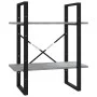 Estantería 2 niveles madera contrachapada gris 60x30x70 cm de vidaXL, Librerías y estanterías - Ref: Foro24-821307, Precio: 3...