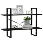 Estantería 2 niveles madera maciza de pino negra 100x30x70 cm de vidaXL, Librerías y estanterías - Ref: Foro24-806476, Precio...