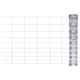 Valla de jardín de acero galvanizado plateado 50x1,5 m de vidaXL, Paneles de vallas - Ref: Foro24-149488, Precio: 98,94 €, De...