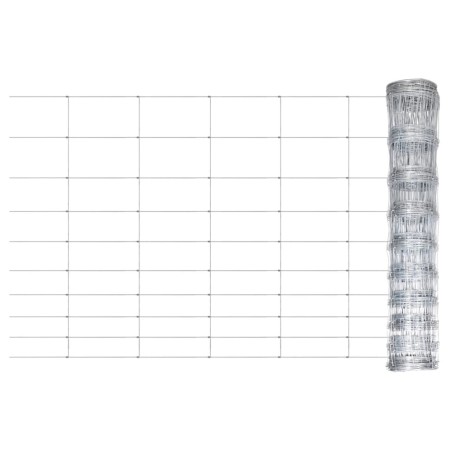 Valla de jardín de acero galvanizado plateado 50x1,5 m de vidaXL, Paneles de vallas - Ref: Foro24-149488, Precio: 98,94 €, De...