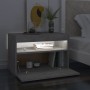 Mesita de noche con LED contrachapada gris hormigón 60x35x40 cm de vidaXL, Mesitas de noche - Ref: Foro24-3082782, Precio: 40...