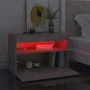 Mesita de noche con LED contrachapada gris hormigón 60x35x40 cm de vidaXL, Mesitas de noche - Ref: Foro24-3082782, Precio: 39...