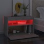 Mesita de noche con LED contrachapada gris hormigón 60x35x40 cm de vidaXL, Mesitas de noche - Ref: Foro24-3082782, Precio: 40...
