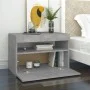 Mesita de noche con LED contrachapada gris hormigón 60x35x40 cm de vidaXL, Mesitas de noche - Ref: Foro24-3082782, Precio: 39...