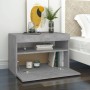 Mesita de noche con LED contrachapada gris hormigón 60x35x40 cm de vidaXL, Mesitas de noche - Ref: Foro24-3082782, Precio: 40...