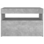 Mesita de noche con LED contrachapada gris hormigón 60x35x40 cm de vidaXL, Mesitas de noche - Ref: Foro24-3082782, Precio: 40...