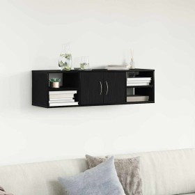 Estante de pared con estante Roble Negro 140 x 41 x 75 cm en Estanterías | Comprar online en Foru.es