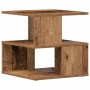 Mesa lateral con estante Madera envejecida 30 x 30 x 55 cm en Mesas auxiliares | Comprar online en Foru.es