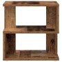 Mesa lateral con estante Madera envejecida 30 x 30 x 55 cm en Mesas auxiliares | Comprar online en Foru.es
