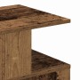 Mesa lateral con estante Madera envejecida 30 x 30 x 55 cm en Mesas auxiliares | Comprar online en Foru.es