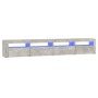 Mueble de TV con luces LED gris hormigón 240x35x40 cm de vidaXL, Muebles TV - Ref: Foro24-3152765, Precio: 151,71 €, Descuent...