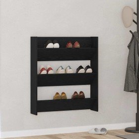 Armario Zapatero con estante Roble Negro 80 x 18 x 90 cm en Zapateros y organizadores de calzado | Comprar online en Foru.es