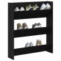 Armario Zapatero con estante Roble Negro 80 x 18 x 90 cm en Zapateros y organizadores de calzado | Comprar online en Foru.es