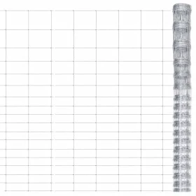 Silver galvanized steel garden fence 50x1.25 m by vidaXL, fence panels - Ref: Foro24-149503, Price: 112,75 €, Discount: %