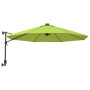 Sombrilla de pared con LED verde manzana 290 cm de vidaXL, Sombrillas - Ref: Foro24-362893, Precio: 137,61 €, Descuento: %