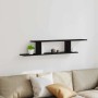 Estante para TV de pared Roble Negro 125 x 18 x 23 cm en Estanterías | Comprar online en Foru.es