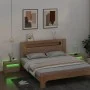 Mesitas de noche con luces LEDs 2 uds roble Sonoma 60x35x40 cm by vidaXL, Nightstands - Ref: Foro24-3080737, Price: 79,75 €, ...