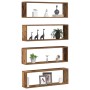 Estante de Pared 4 pcs Madera envejecida 80 x 15 x 26 cm en Estanterías | Comprar online en Foru.es