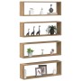 Estante de Pared 4 pcs Roble artesanal 80 x 15 x 26 cm en Estanterías | Comprar online en Foru.es