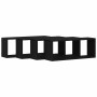 Estantes de pared con estante 4 pcs Roble negro 60 x 15 x 23 cm en Estanterías | Comprar online en Foru.es