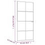 Puerta de interior vidrio templado y aluminio blanco 93x201,5cm de vidaXL, Puertas para el hogar - Ref: Foro24-153672, Precio...