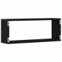 Estantes de pared con estante 6 pcs Roble negro 60 x 15 x 23 cm en Estanterías | Comprar online en Foru.es