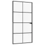 Innentür aus gehärtetem Glas und schwarzem Aluminium, 102 x 201,5 cm von vidaXL, Türen für zu Hause - Ref: Foro24-153665, Pre...
