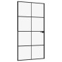 Puerta interior vidrio templado y aluminio negro 102x201,5 cm de vidaXL, Puertas para el hogar - Ref: Foro24-153665, Precio: ...